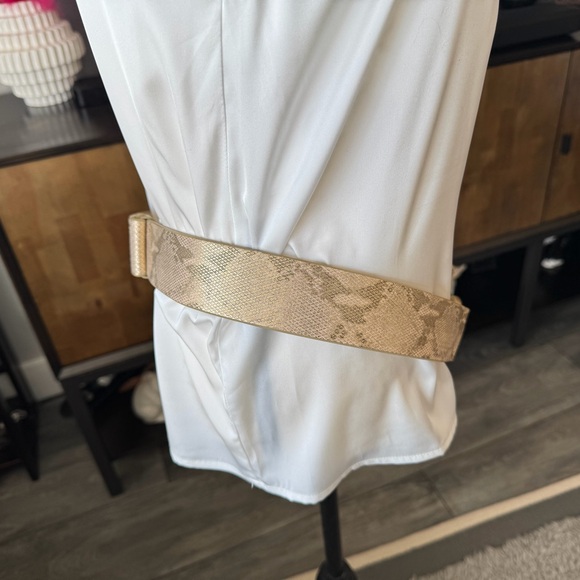 Chico's Metallic Snake Pattern Belt - Picture 7 of 8